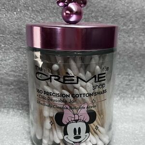 The Crème Shop Pink Minnie Mouse Cotton Swabs Jar